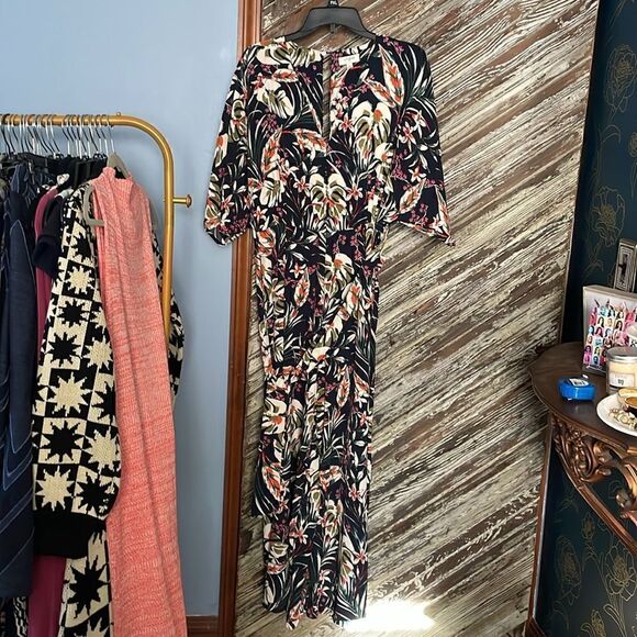 Umgee tropical kimono sleeve jumpsuit - Picture 1 of 6